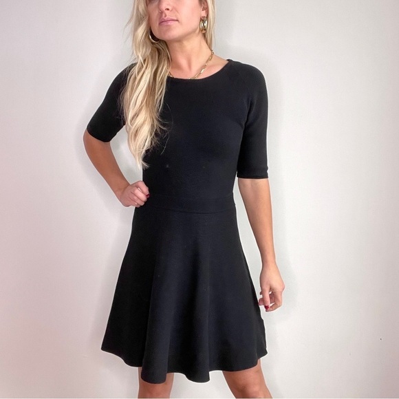 Trina Turk Black Ripped Fit and Flare Dress - Picture 14 of 15